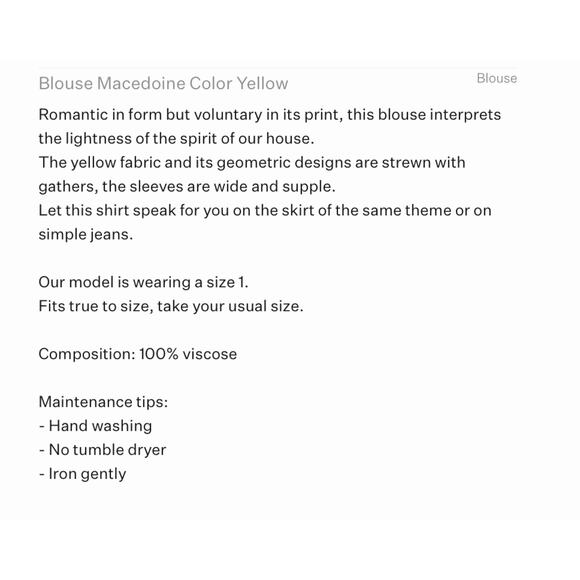 Mes Demoiselles Macadonie Silky Oversized Peasant Blouse M 6/8 NWT $275 - Picture 5 of 13